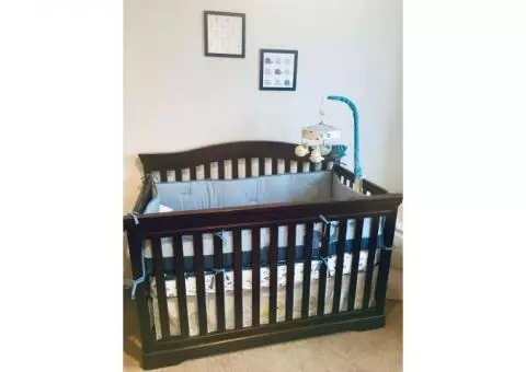 Baby Crib & Dresser with Changing Pad - Restoration Hardware - Beautiful and Like New - $500 for