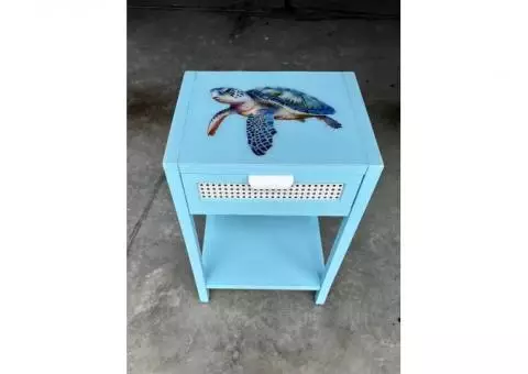 Side table with turtle